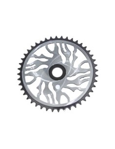 Steel Chainring Zt7i-d 1/2 X 1/8 44t Chrome/Black.